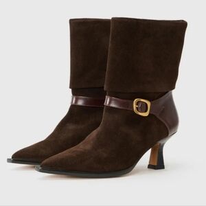 🤎🔹️ANA PALMA🔹️ Made In Spain Suede Brown Booties